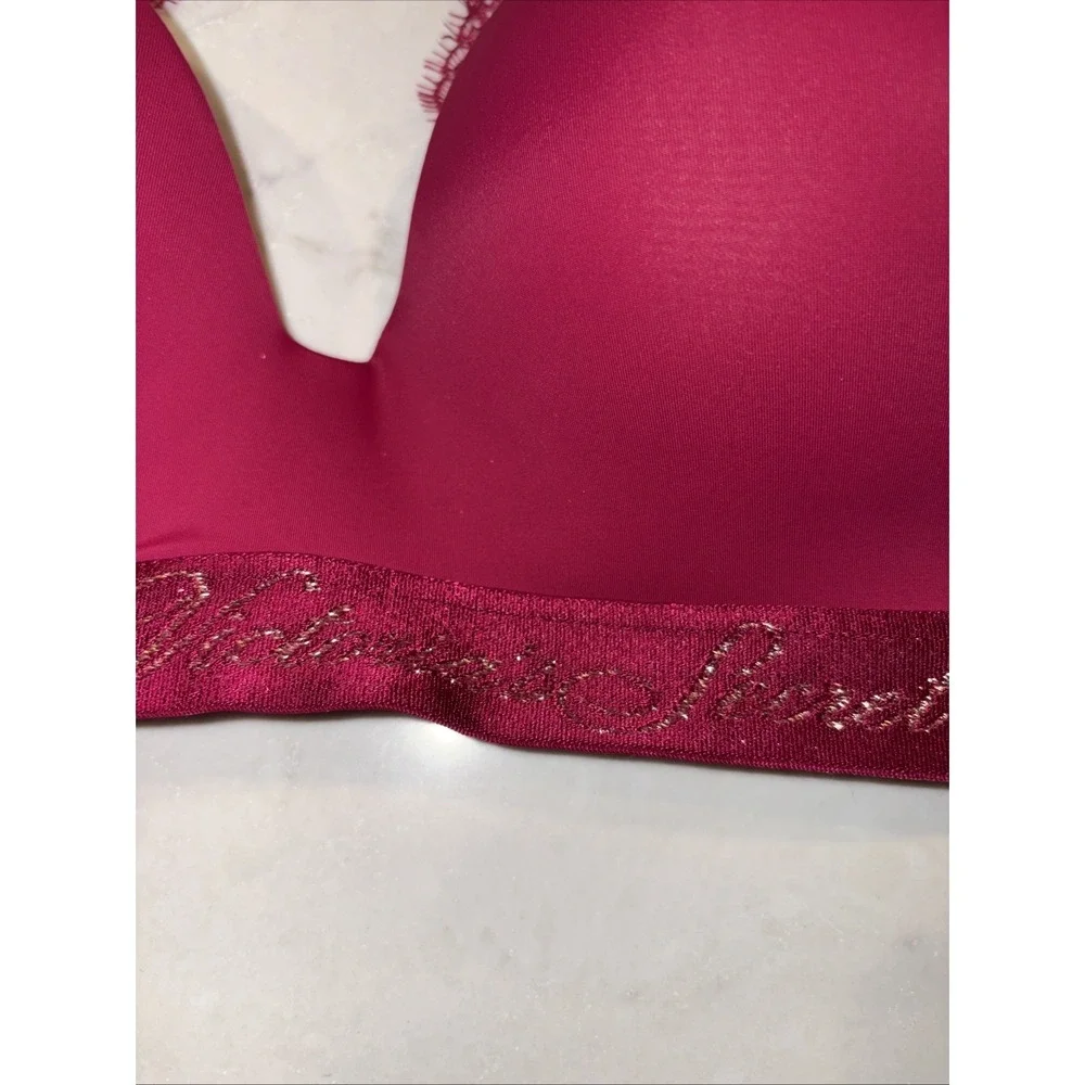 Victoria's Secret 32D Hot Pink Lace Racerback Lightly Lined Wireless T-Shirt Bra